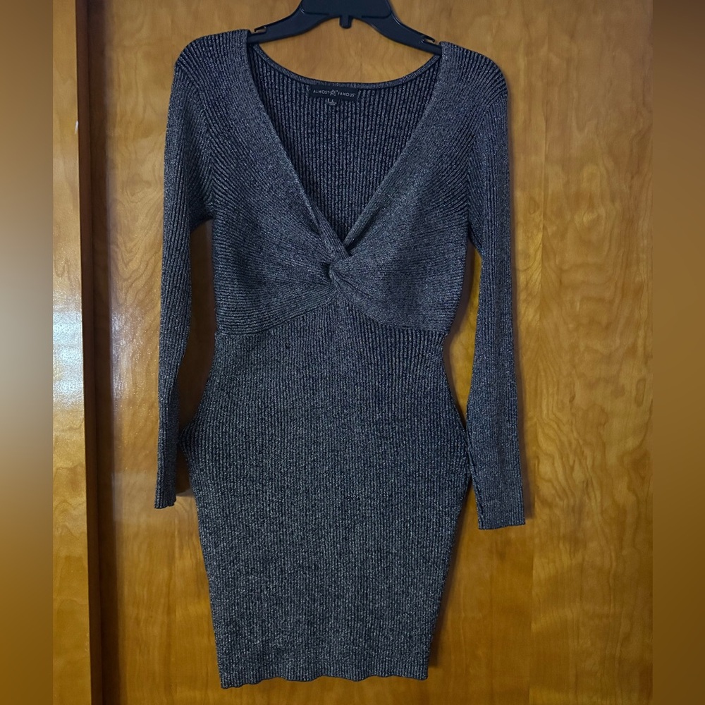 Almost Famous Black Long Sleeve Dress